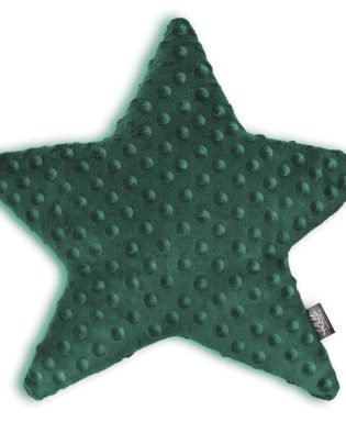 PODUSZKA GWIAZDKA MINKY - BUTELKOWA ZIELEŃ
