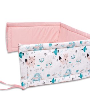 Ochraniacz na szczebelki 180x30 PRERIOWE MISIE BRUDNY RÓŻ