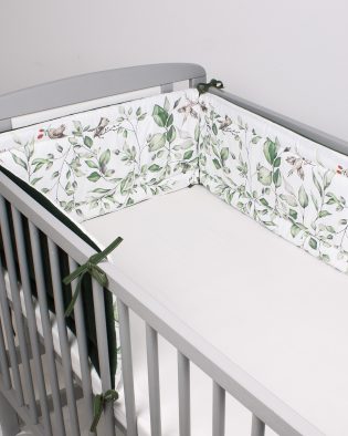 Ochraniacz 180x30 na szczebelki BAMBI VELVET BOTTLE GREEN